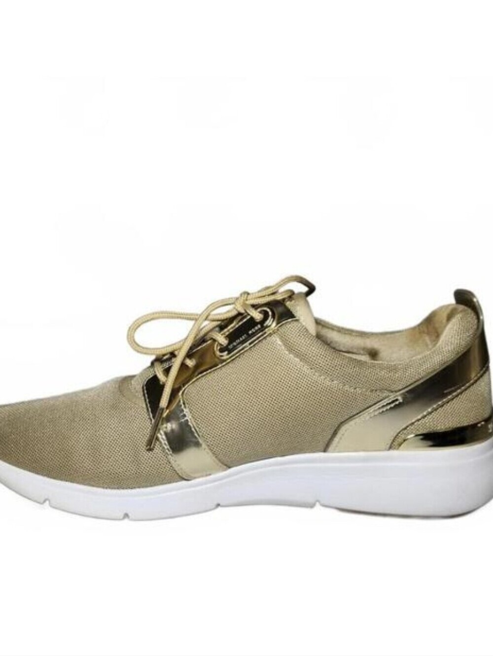 Michael Kors Low Top Women’s Tan Gold 9.5M Athletic Sporty Glam Sneakers - Picture 8 of 11